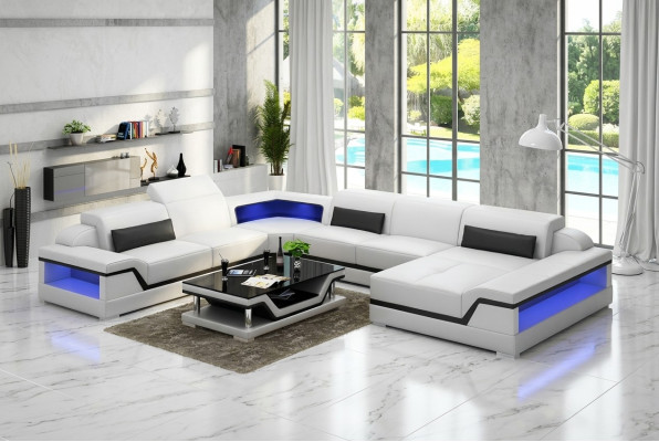 Set da angolo divano ad angolo imbottito 2 pezzi nuovo moderno soggiorno