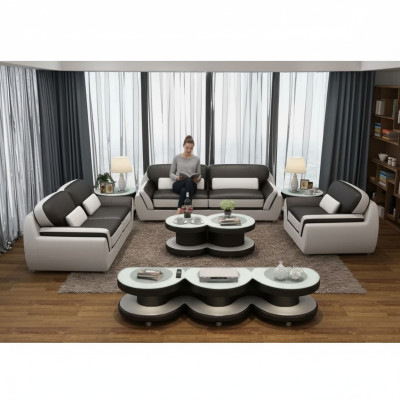 Set divano 321 tavolo sgabello credenza divano componibile divano sofà 7 pezzi.