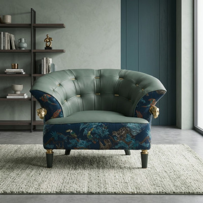 Divano in tessuto stile design monoposto imbottito per soggiorno moderno.
