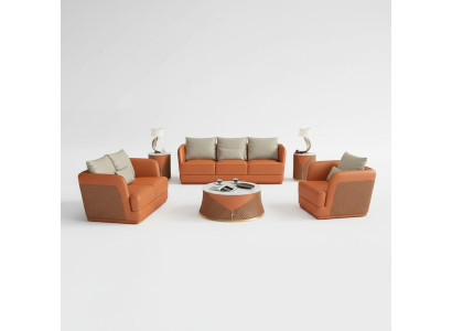 Mobili da soggiorno di design italiano Divano in pelle Set di divani Sofa Set