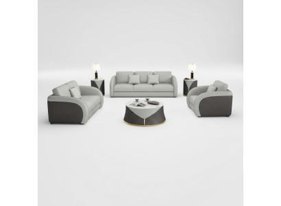 Mobili di design esclusivi, divano a 32 posti, imbottitura in tessuto, 2 pezzi. Paesaggio abitativo.   Mobili di design esclusivi, divano a 32 posti, imbottitura in tessuto, 2 pezzi. Paesaggio abitativo.