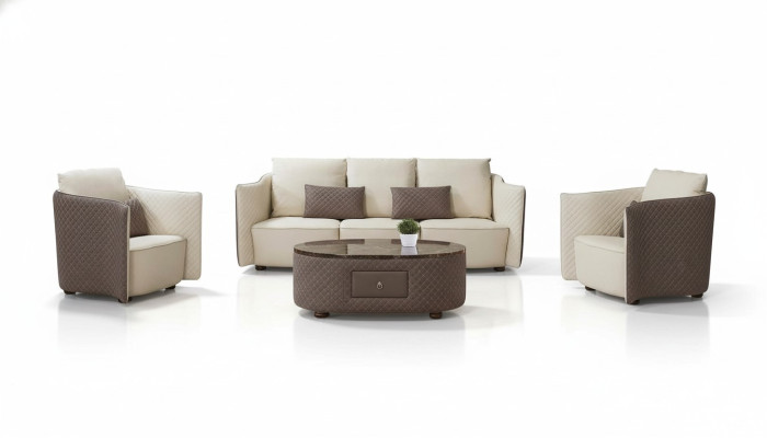 Divano in pelle design con rivestimento divano set poltrona divano 3 posti Divano classico Nuovo