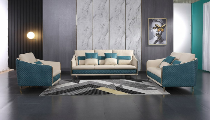 Designer set divani divano divano imbottiti Set divani Divani Esclusivo divano in pelle