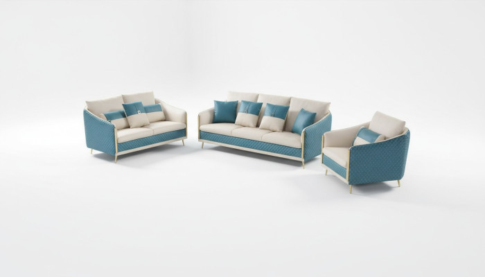 Designer set divani divano divano imbottiti Set divani Divani Esclusivo divano in pelle