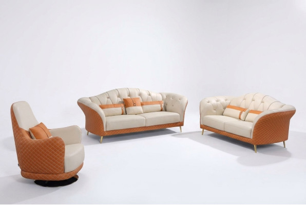 Esclusivo divano imbottito di design, set di divani a 32 posti, 2 pezzi, living.