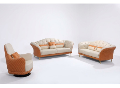 Esclusivo divano imbottito di design, set di divani a 32 posti, 2 pezzi, living.