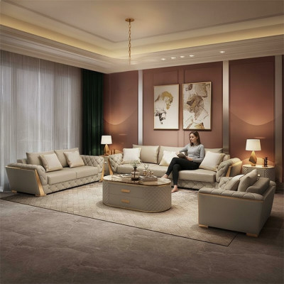 Design divano angolare set divano 3+2 posti in pelle salotto