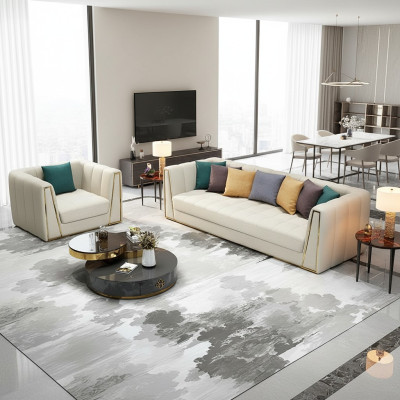 Acciaio inossidabile esclusivo design mobili 3 pezzi sgabello divano set di rivestimenti