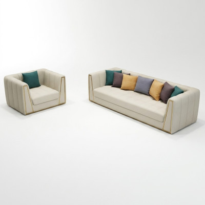 Acciaio inossidabile esclusivo design mobili 3 pezzi sgabello divano set di rivestimenti