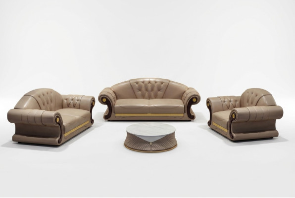 Divano Chesterfield, divano classico, set di divani, serie di divani 3 pezzi, cuscini del sedile