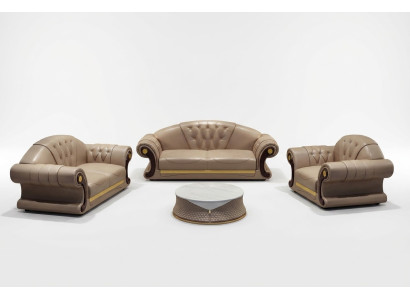 Divano Chesterfield, divano classico, set di divani, serie di divani 3 pezzi, cuscini del sedile