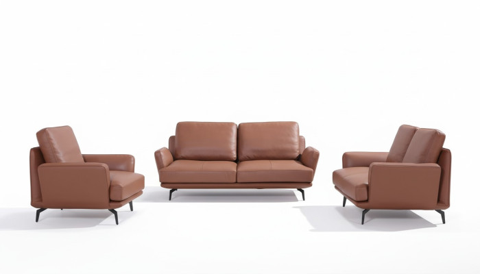 Divano in pelle per soggiorno Set di divani 3+2+1 posti Divano moderno