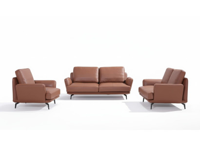Divano in pelle per soggiorno Set di divani 3+2+1 posti Divano moderno