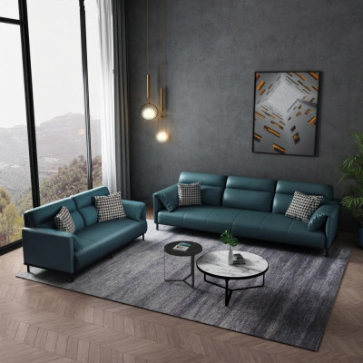 Design divano ad angolo, set da soggiorno decorativo, divano in pelle 3+2 posti per il soggiorno.
