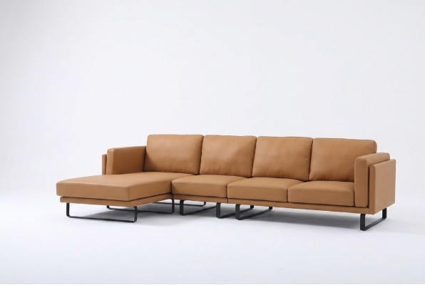 Divano d'angolo design Divano angolare Mobili soggiorno Moderni sofà in pelle