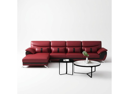 Design soggiorno divano in pelle angolare divano a L