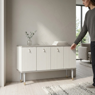 Mobile porta TV in stile country chic elegante design comodino camera da letto