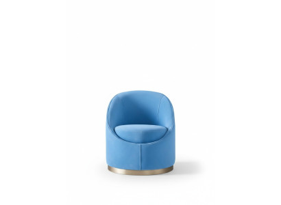 Sedia imbottita da lounge club di design blu per hotel.
