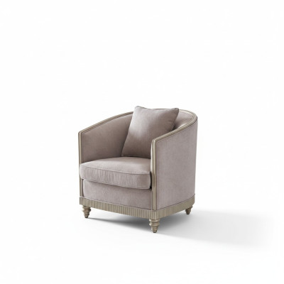 Soggiorno Poltrona di lusso Hotel Rivestimento Moderno Decorativo Design Grigio