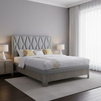 Mobili in stile americano, letto di lusso per la camera da letto, design di letti per hotel.