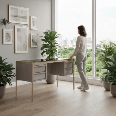 Scrivania di design stile lussuoso Mobili da ufficio Scrivania Tavolo Italiano