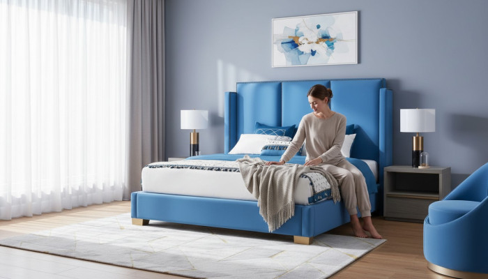 Camera da letto Set di lusso con letto mobili 2x comodini Letti mobili per hotel di Dubai