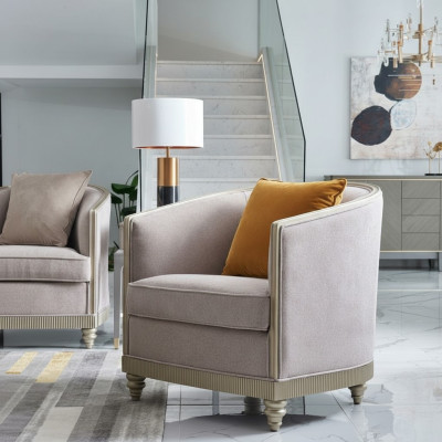 Sedia singola Sedia reale Trono Imbottita Lounge Sedie Divano Albergo