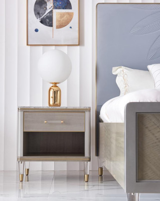 Comodino di lusso in legno Comodini Tavolo Consolle Decorazioni Notte Stile Moderno