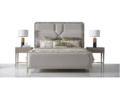 Letto di lusso Camera da letto Mobili 2x Comodino Set Letti hotel dubai 3 pezzi