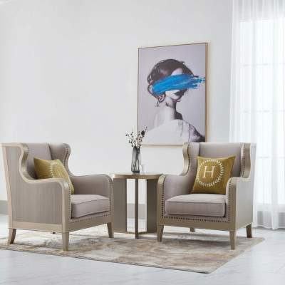 Poltrona Set di poltrone Imbottite Singola Poltrona 2x Poltrone design da lounge club Mobili di lusso per hotel