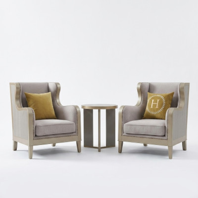 Poltrona Set di poltrone Imbottite Singola Poltrona 2x Poltrone design da lounge club Mobili di lusso per hotel