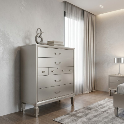 Mobili di lusso, comodini dorati, credenza, armadietto in legno, soggiorno