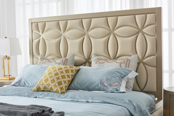 Camera da letto Letto di lusso Letti matrimoniali in legno 180x200cm Letto reale di lusso