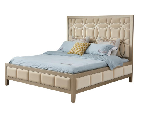 Camera da letto Letto di lusso Letti matrimoniali in legno 180x200cm Letto reale di lusso