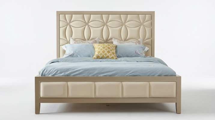Camera da letto Letto di lusso Letti matrimoniali in legno 180x200cm Letto reale di lusso