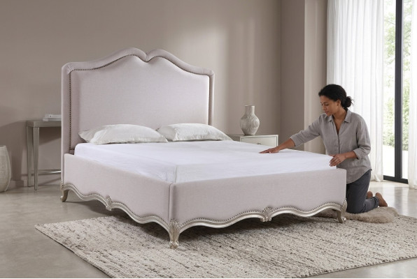 Lussuoso letto d'hotel, letto matrimoniale in legno design classico 180x200 camera da letto