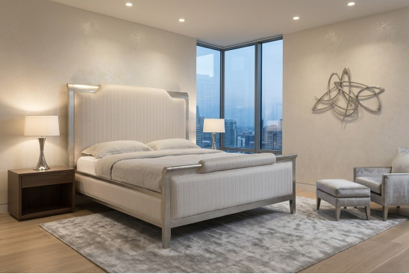 Camere da letto Hotel Lettini Letto matrimoniale Design Legno Tessile Letti 180x200 cm