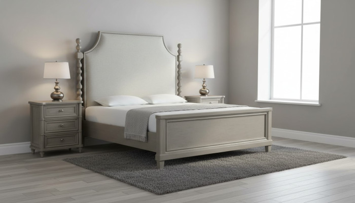 Mobili da casa di campagna classici Mobili da camera reale 3 pezzi. Letto