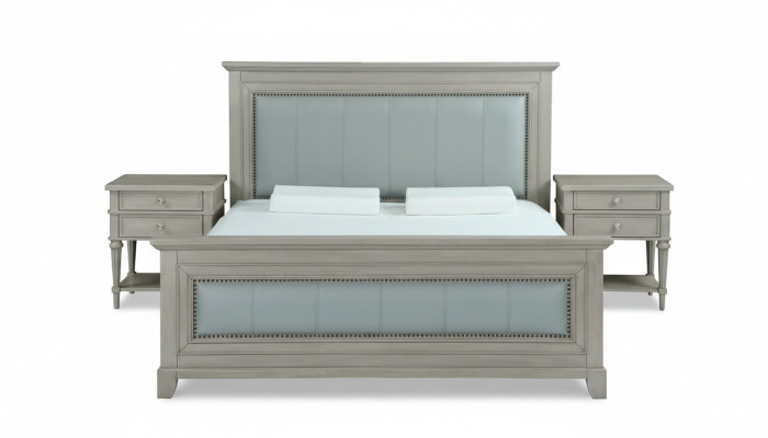 Letto matrimoniale Camera da letto Hotel Matrimonio Lusso Letto 2x Comodino Set 3 pezzi