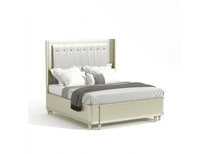 Design letto di lusso imbottito 180 x 200 cm in stoffa o pelle per una camera da letto moderna.