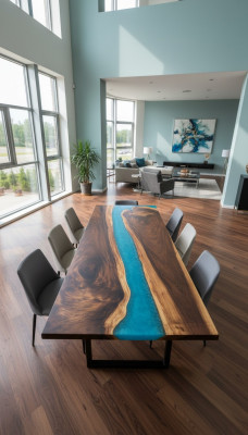 Tavoli Tavolo da pranzo Tavolo Design Moderno Mare Fiume Mobili Tavoli in resina epossidica