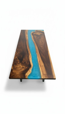 Tavoli Tavolo da pranzo Tavolo Design Moderno Mare Fiume Mobili Tavoli in resina epossidica