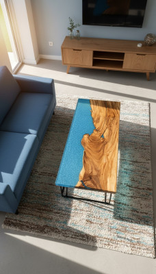 Design del tavolo Moderno Mobili per mare fiume Tavoli da pranzo Tavoli in resina epossidica