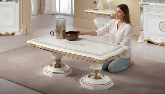 Tavolo da salotto di lusso tavolini da salotto design tavoli stile mobili rettangolari tavolo in legno