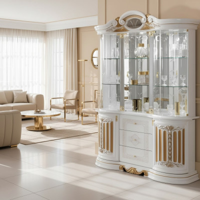 Mobili di lusso italiani xxl Vetrina Armadio comò in vetro Armadio da designer Nuovo