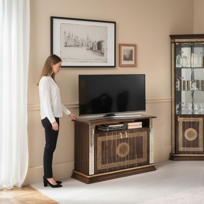 RTV Armadio Mobili italiani Comò in legno marrone Madie Scaffale lusso Nuovo