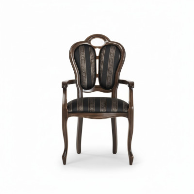 Sedia con braccioli Design di lusso Sedia Tessile Mobile monoposto Legno Poltrona Nuovo