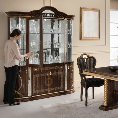 Mobili italiani Vetrina xxl Armadio Vetrine Guardaroba Design Soggiorno