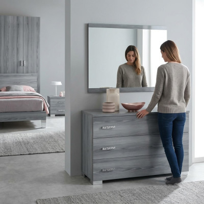 Comò armadio con specchio, design mobili, mobili di lusso, guardaroba, set 2 pezzi, nuovo.