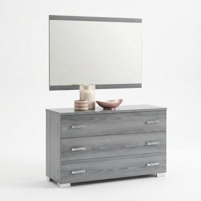 Comò armadio con specchio, design mobili, mobili di lusso, guardaroba, set 2 pezzi, nuovo.